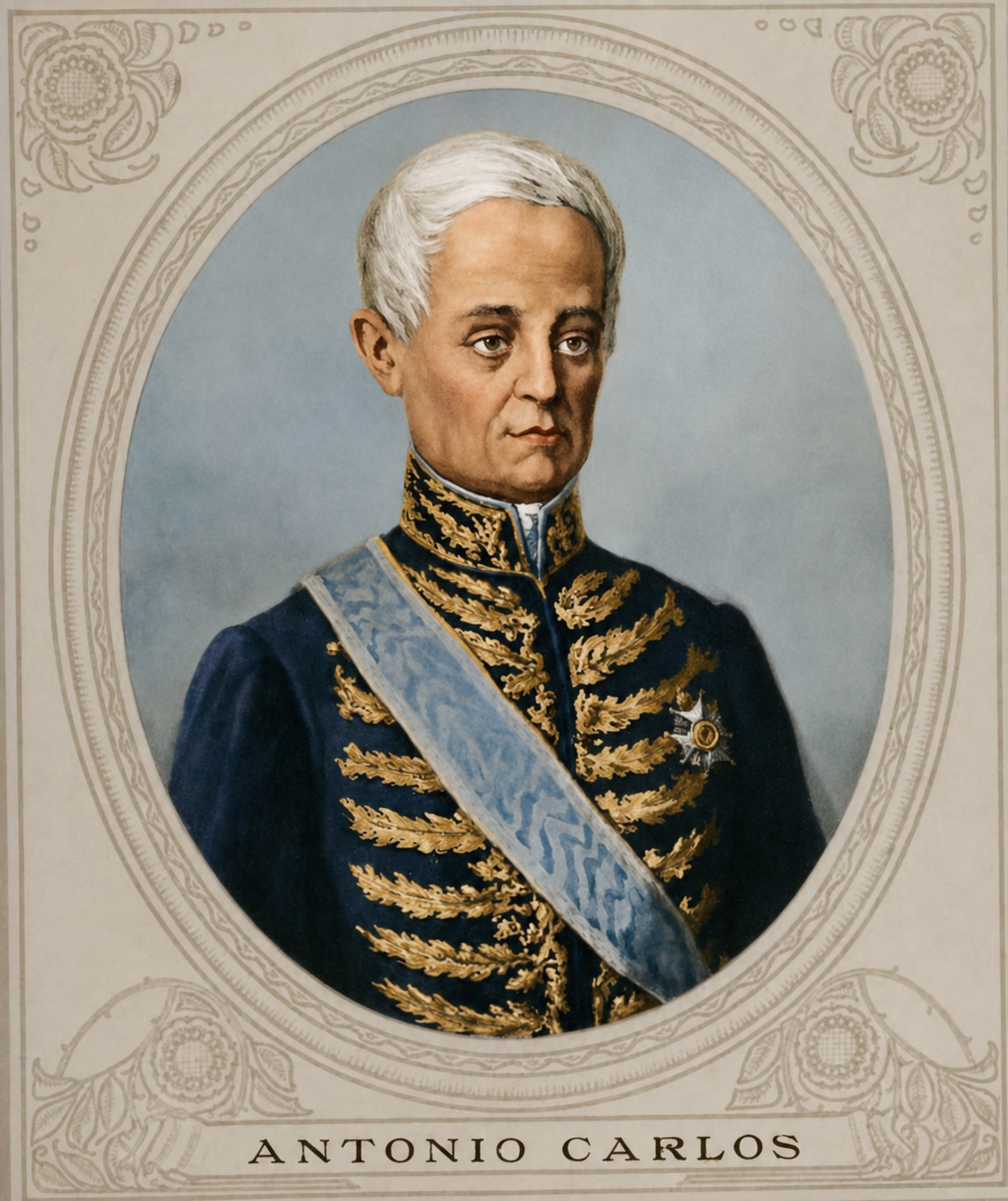 Antônio Carlos de Andrada, retrato colorizado