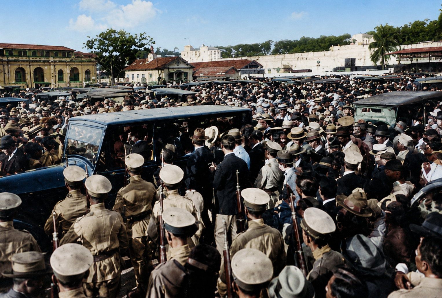 Chegada no dia da posse