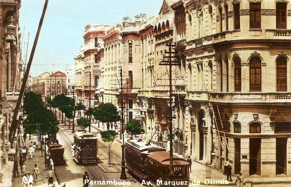 Avenida Marquês de Olinda, Recife, nos anos 1930