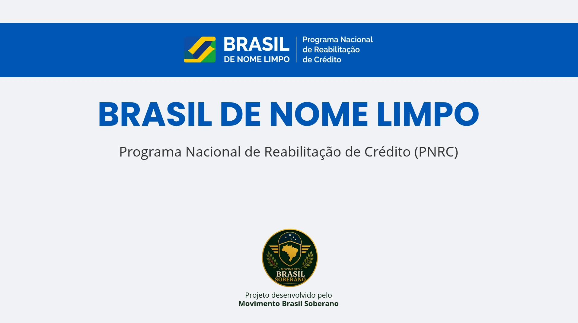 Brasil de Nome Limpo - Slide 1