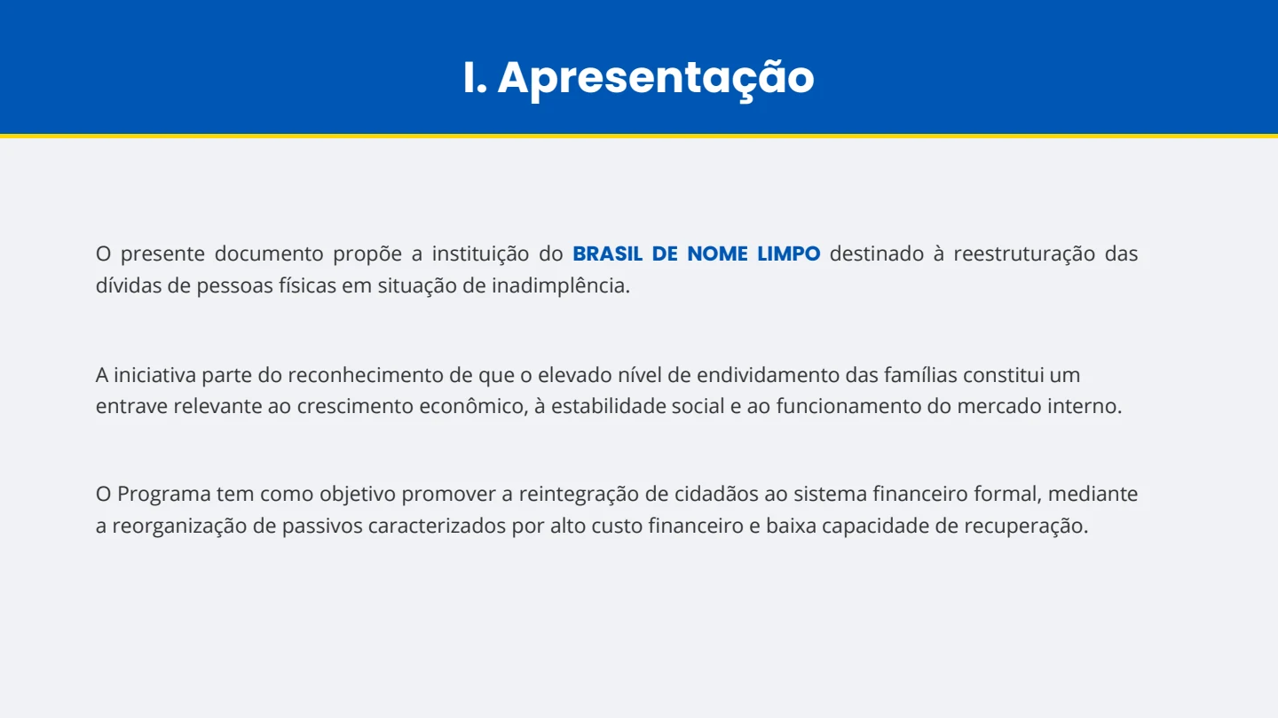 Brasil de Nome Limpo - Slide 2